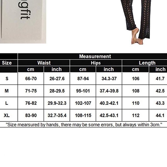 Coverups Pants Sexy Hollow Out Crochet High Waist - Picture 5 of 5